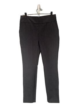 Dalia Gray Mixed Thread 4 Way Stretch Pull On Ponte Dress Pants Women Sz M